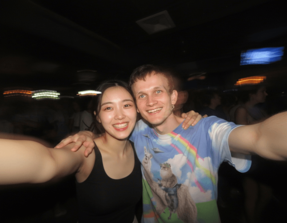 Blurred selfie of two